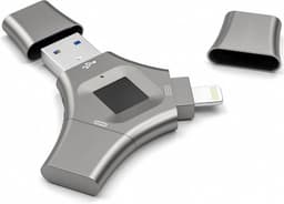 Vingerafdruk U-schijf - Dubbele Interface - Veilige Data Opslag - 64 Vingerafdrukken Mogelijk - 512 GB - Zilver — thumbnail 1