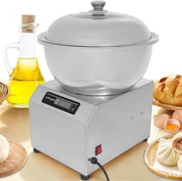 Deegmixer - Keukenmachine - Professioneel Koken - Dubbele Rotatie Spiraal - 5kg Capaciteit - Zilver — thumbnail 1