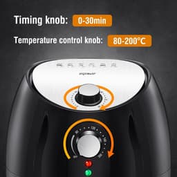 Heteluchtfriteuse - Airfryer - Gezond Frituren - Snelle Bereiding - 35 Liter - Zwart — thumbnail 4