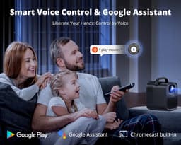 [Netflix & Google TV gecertificeerd] ETOE Seal Pro 1000 ANSI LCD-projector, Native 1080P, Dolby Audio gecertificeerd, Autofocus. Automatische keystone-correctie, 2*10W luidsprekers, ingebouwde Chromecast, Google Assistent, HDMI 2.1 — thumbnail 4