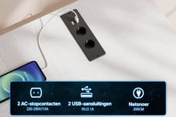 Hoekbureau U-vorm met LED en Monitorstandaard – 4 Laden – 2 Stopcontacten – Omkeerbaar – 167x102 cm – Wit — thumbnail 4