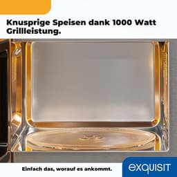 Inbouw Magnetron - Keukenoven Grill - Snel Gerechten Bereiden - 1000 Watt Grillfunctie - 17 Liter Capaciteit - Zwart — thumbnail 3