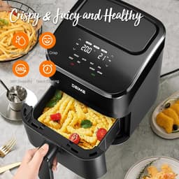 Heteluchtfriteuse - Airfryer - Snelle maaltijden - 8-in-1 functies - 43 liter - Zwart — thumbnail 5