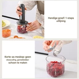 Elektrische Keukenhakker - Mini Hakmachine Groente - Maaltijden Voorbereiden - Draadloos Oplaadbaar - 400 ml - Zwart — thumbnail 5