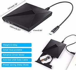 Externe DVD Brander - Optisch Station - Bestanden Opslaan - Plug and Play - Compact Formaat - Zwart — thumbnail 4