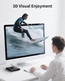 Externe Blu-ray Schijf - Optische Drive - Films en Data - USB 3.0 Type-C - Draagbaar Ontwerp - Zwart — thumbnail 2