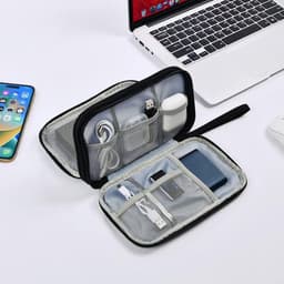 Schokbestendige Beschermhoes voor 2.5 Inch Externe SSD en HDD met Binnenvakken en Draagbare Ontwerp in Zwart — thumbnail 5