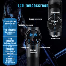 AHD® Massage Gun - Massage Pistool - Massage Gun Professioneel - Massage-gun - Zwart - 28cm x 24cm x 7cm — thumbnail 5