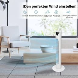 Torenventilator - Kolomventilator - Ruimte Koelen - Met Afstandsbediening - 96 cm Hoog - Wit — thumbnail 4