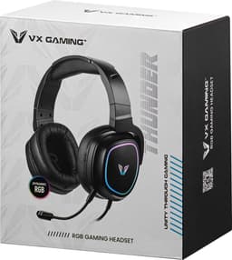 VX Gaming Thunder Gaming Headset met Microfoon - Bedraad - RGB Verlichting - Bluetooth - Geschikt voor PC / PS4 / PS5 / Xbox / PC - Afneembare Microfoon (VX-242-BK) — thumbnail 2
