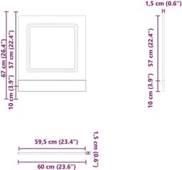 Vaatwasspaneel Kalmar 60x67 cm Gerookt Eiken Look voor Keukeninbouw — thumbnail 5