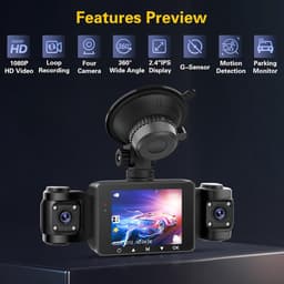 USB-dashcam voor Android-autoradio Waterdichte mini-autocamera Auto-recorder Nachtzicht Dashcam Loop-opname met G-sensor Videorecorder 170掳 groothoek met 64G SD-kaart — thumbnail 3