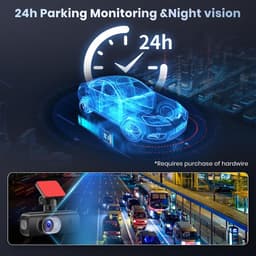 Dashcam voor en achter auto, dual front en binnenruimte autocamera 64G-kaart, FHD 1080p 3,16 inch IPS-scherm, dashcam G-sensor, parkeermonitor loop-opname, nachtzicht — thumbnail 5