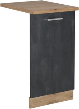 Vaatwasserpanelen Front 45 cm Zwart Beton Look voor Keuken Integratie — thumbnail 1