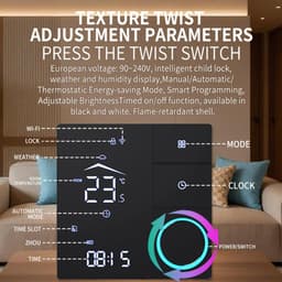 Slimme Thermostaat - Temperatuurregelaar - Comfort Thuis - App Bediening - 16A - Wit — thumbnail 3