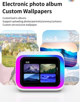 Slimme wekker met Bluetooth-luidspreker, weerweergave, nachtlampje, muziekspeler, verhalenspeler, fotolijst, perfect cadeau, Bluetooth-app — thumbnail 5