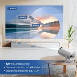 Deze projector ondersteunt 4K-resolutie, WiFi 6 en Bluetooth 5.0. Hij is voorzien van een ingebouwd Android-besturingssysteem, ondersteunt YouTube en heeft een veelzijdig ontwerp met 360 graden rotatie. — thumbnail 3