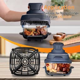 Accessoires en vervangingsonderdelen voor de airfryer: bakplaat, grillrooster, krokante plaat, grillrooster (met rubberen beschermlaag). — thumbnail 3