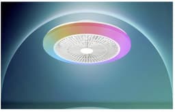 Philips Amigo Plafondventilator - Ingebouwde LED-lamp - Wit en gekleurd licht - Dimbaar - 20W+40W - Inclusief afstandsbediening - 4400 Lumen - Diameter: 480mm — thumbnail 4