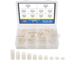 150 Stuks Nylon Ronde Spacer Assortiment Kit met 10 Maten voor M6 Schroeven en Standoffs