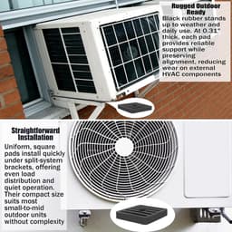 Airconditioner Trillingsdemper,4 stuks Rubberen Dempingsmatten,Vibratiedempende pads | voor loopband, was-droger, koelkast, vriezer, wasmachine, luchtcompressoren, — thumbnail 4