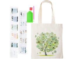 Herbruikbare Diamant Schilderij Tas, Ideaal voor Creatieve Projecten, Handgemaakte Tas van Leer en Stof, Lichtgewicht en Duurzaam