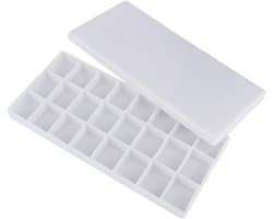 Mengpalet voor Waterverf met 24 Compartimenten, Geschikt voor Olieverf, Acrylaatverf en Schilderen in Verbeterd Schokbestendig Materiaal