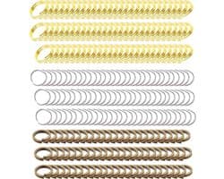 1200 Stuks 10mm Sleutelhangers Dubbele Lussen voor Sieraden, Armbanden en Creatief Knutselen