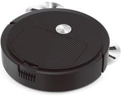 THEROB Smart robot stofzuiger met borstels en Veegdoek. 3 in 1.Zuigen, vegen en dweilen ZWART