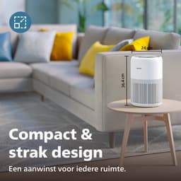 Philips PureProtect 900 Series - Luchtreiniger - CADR 250m3/u - Ruimtes tot 65m2 - 3 laags HEPA filtratie - Air+ App - Stille Reiniging - Compact - Wit - AC0950/10 — thumbnail 8