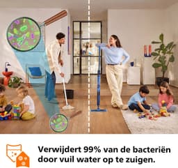 Philips OneUp Elektrische Dweil 5000 series XV5113/01 - Dweilsysteem - Vloerreiniger - Vuil water opzuigen - 2 standen - 70min dweilen - Geen emmer nodig — thumbnail 6