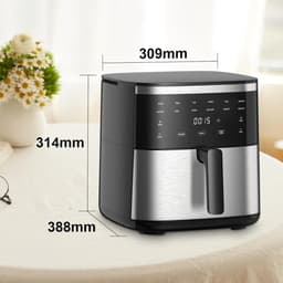 Airfryer - Olievrije Frituurpan - Gezond Koken - XXL Capaciteit - 7 Liter - Zwart — thumbnail 5