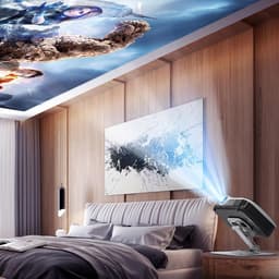 Verstelbare projectorstandaard met 360° rotatie, wandmontage en tafelhouder voor thuisbioscoop en kantoorgebruik — thumbnail 5