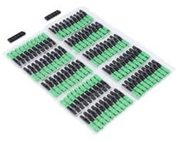 Fiberkabel met vierkante kop en snelle koppeling - 100 stuks herbruikbare connectoren, ABS vezeloptische adapter voor hoge snelheid en betrouwbare verbindingen