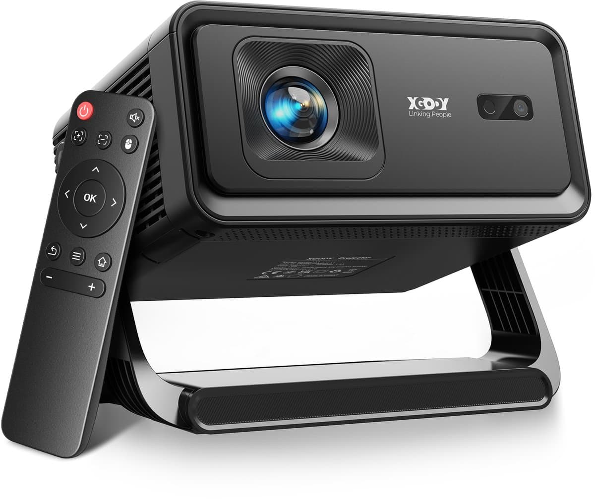 XGODY Premium Mini Beamer - Alles-in-één Smart TV Projector - 2026 model - Android 14.0 - WiFi 6 & Bluetooth 5.4 - 4k ondersteuning - Beamer - Inclusief Hdmi kabel - Home Cinema - zwart — afbeelding 1
