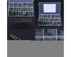 150 Stuks Polyester Condensatoren Assortiment Kit - 100V 0.33nF tot 470nF Filmcondensatoren in Opbergdoos