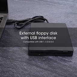 3.5" USB Externe Floppy Disk Drive, Externe Verwijderbare Draagbare Floppy Drive 3.5" Kaartlezer, voor Laptop Desktop Computer, voor Win 10 7 8 ME — thumbnail 3