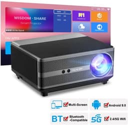 Mini Beamer - Projector - Digitale Beamer - Draagbaar - 1080P Projector - 4K Full HD - Met Auto Focus - 21000LM - 2500ANSI - AC100-240V / 50-60Hz - Android System - 205W - Zwart — thumbnail 5