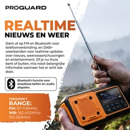 ProGuard DAB + Noodradio - Zonne-energie en dynamo - Met powerbank — thumbnail 5