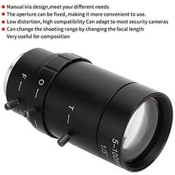 5-100mm CCTV Lens, 1.3MP Zoom CCTV Lens CS Mount Handmatige Diafragma Aluminium HD Lens voor Beveiligings CCTV Camera Lage Vervorming Hoge Compatibiliteit — thumbnail 1