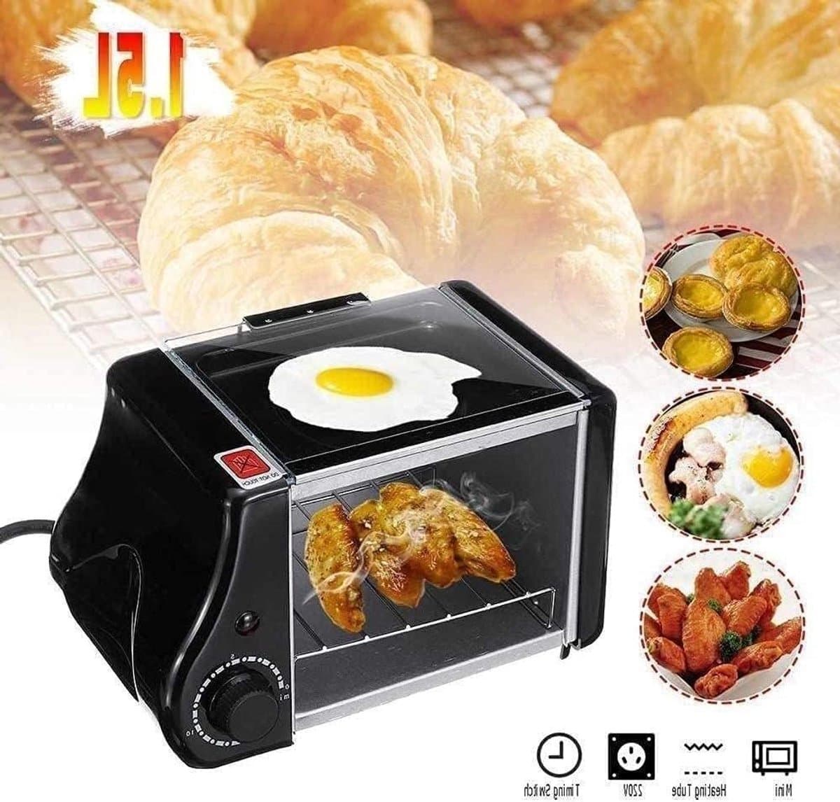Mini Oven - Keukenmachine - Lekker Koken - Compact en Multifunctioneel - 15 Liter - Zwart — afbeelding 1