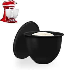 Mengkom met deksel - Keukenbak - Bakken en bewaren - Lekvrij siliconen deksel - 4.8 liter - Zwart — thumbnail 1