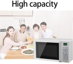 Magnetron Oven - Keuken Apparaat - Snel Eten Bereiden - Digitale Display - 23 Liter Capaciteit - Zilver — thumbnail 5