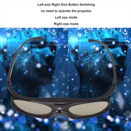 Dailygoods - Dailygoody - 3D-bril - Link - Actieve Shutter - Oplaadbaar - Voor 3D-projectoren - Lichtgewicht en comfortabel - Geschikt voor Optoma en BenQ — thumbnail 2