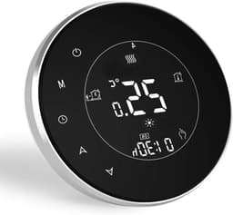 Slimme Thermostaat - Kamertemperatuur Regelaar - Verwarming Instellen - App Bediening - 3A - Zwart — thumbnail 1