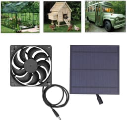 Cosensi - Dailygoods - Dailygoody - Zonnepaneelkit - Monokristallijn Silicium - Draagbaar en efficiënt - 5 Watt - Voor kassen en dierenhokken - Inclusief ventilator - Handig... — thumbnail 4