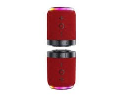Ryoudavell - 2-in-1 Magnetische Bluetooth Speaker - Splitsbare Draadloze Luidspreker - Bluetooth 5.4 & TWS - RGB LED Verlichting - 2000mAh Batterij - Rood