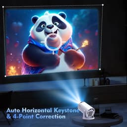 Novari - Beamer - Mini beamer - Projector - Smart beamer - Mini projector - Haarscherpe HD-weergave - 180° draaibare projectie — thumbnail 5