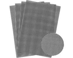 4 Stuks Plastic Mesh Canvas Vellen voor Borduurwerk, Fursuit Ogen en Creatieve DIY Projecten, Zwart 30x20 cm