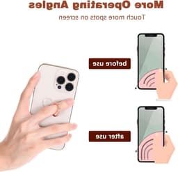 Transparante Telefoonring Houder in Hartvorm - 4 Stuks - Vingerhouder voor Mobiele Telefoon met 360 Graden Rotatie en Kunstmatige Diamant voor de Meeste Smartphones — thumbnail 2